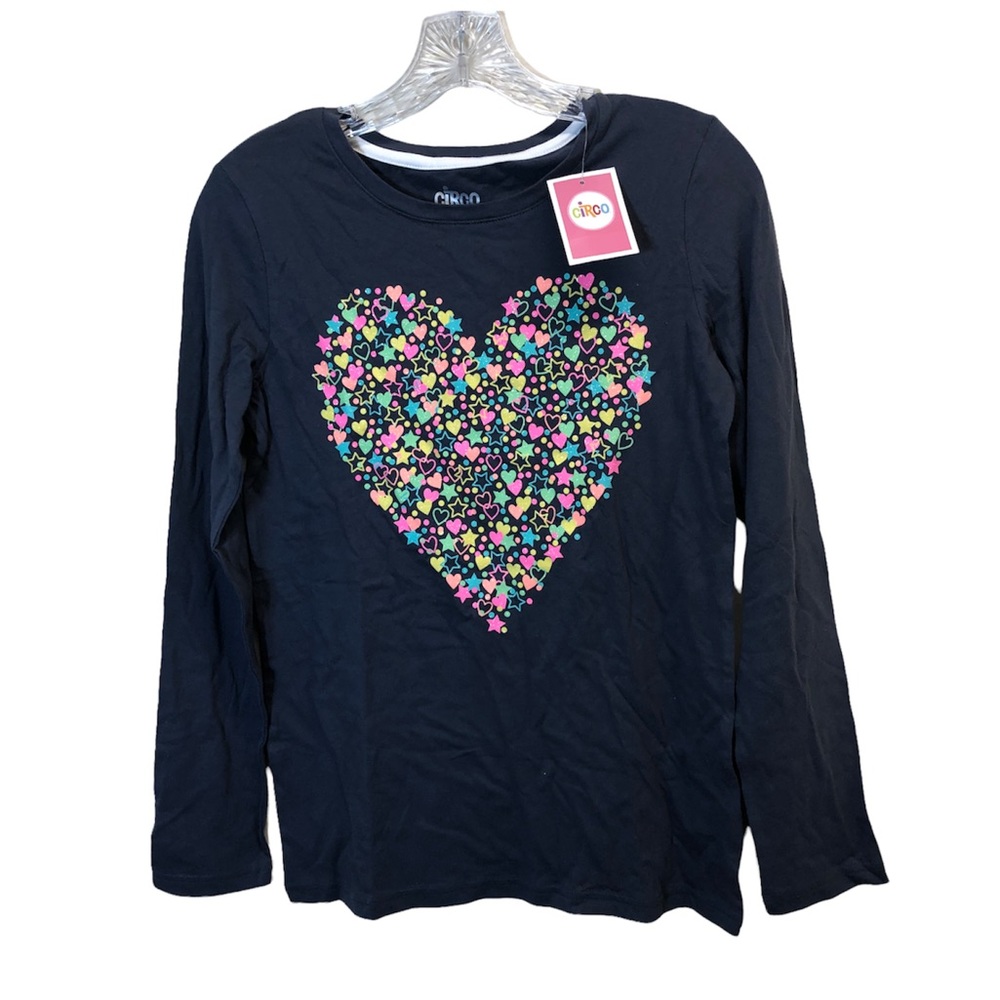 Circo Grey  Heart Long Sleeve  Tee Shirt Size XL